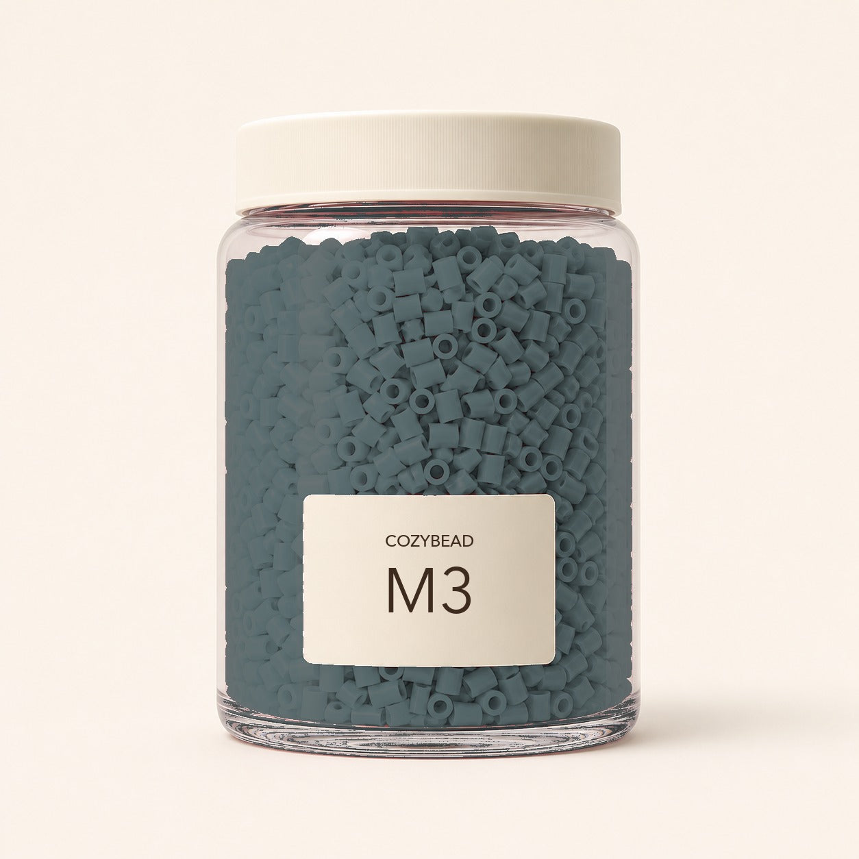 CozyBead M3 MARD single-color fuse beads in a premium clear jar
