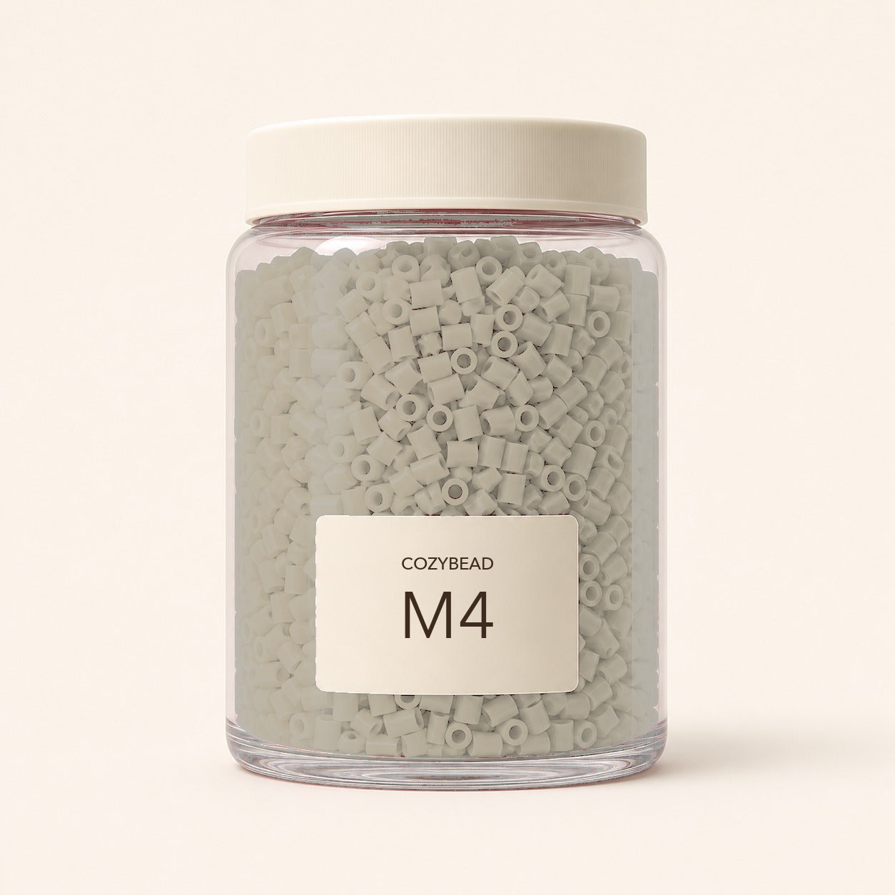 CozyBead M4 MARD single-color fuse beads in a premium clear jar