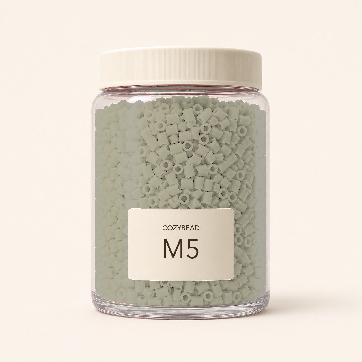 CozyBead M5 MARD single-color fuse beads in a premium clear jar