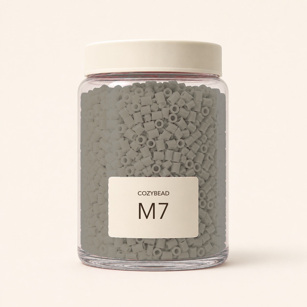 CozyBead M7 MARD single-color fuse beads in a premium clear jar