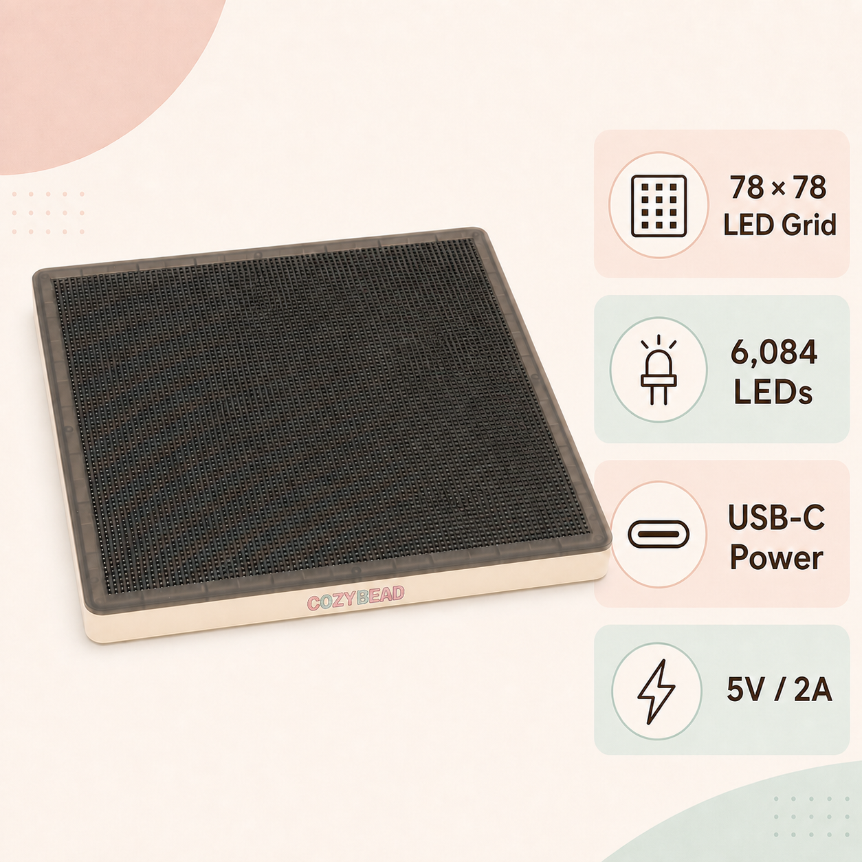 CozyBead Medium Smart LED Bead Board — specifications