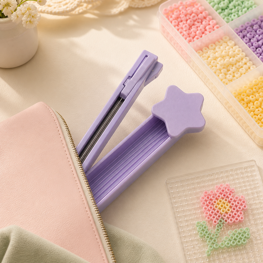 CozyBead Precision Tool Kit beside a compact craft pouch