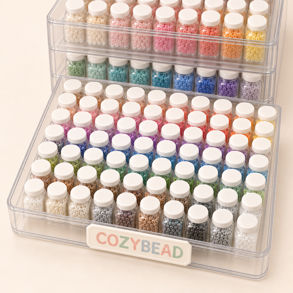 5 mm · 206-color bead set — detail