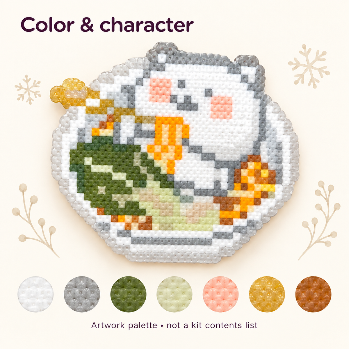 round winter friends — color story