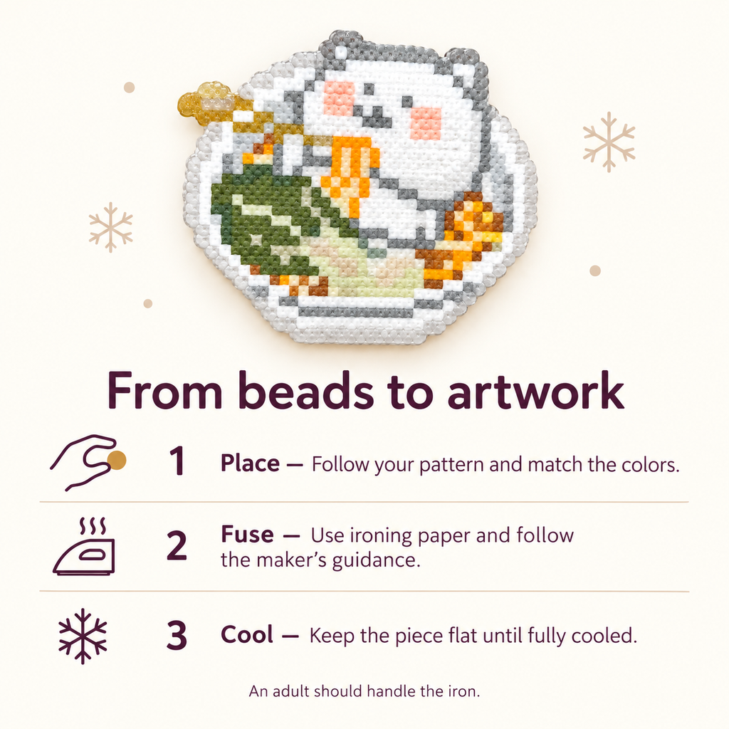 round winter friends — making steps