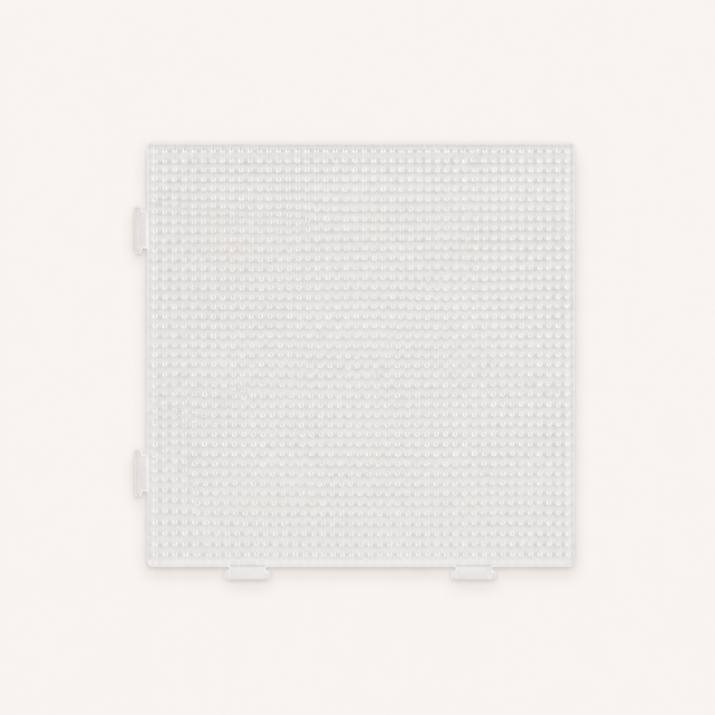 CozyBead small clear interlocking pegboard — top view