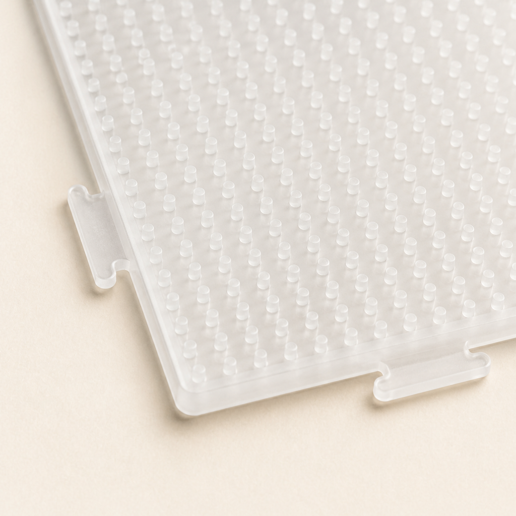 CozyBead small clear interlocking pegboard — connector detail