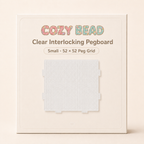 CozyBead small clear interlocking pegboard — packaging front