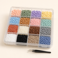 Clear sixteen-color fuse bead tray